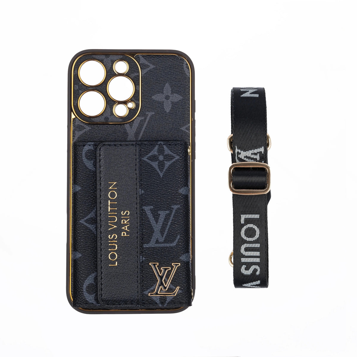 Luxury Advanced Leather iPhone Case with Card Holder & Strap-s2 mysite