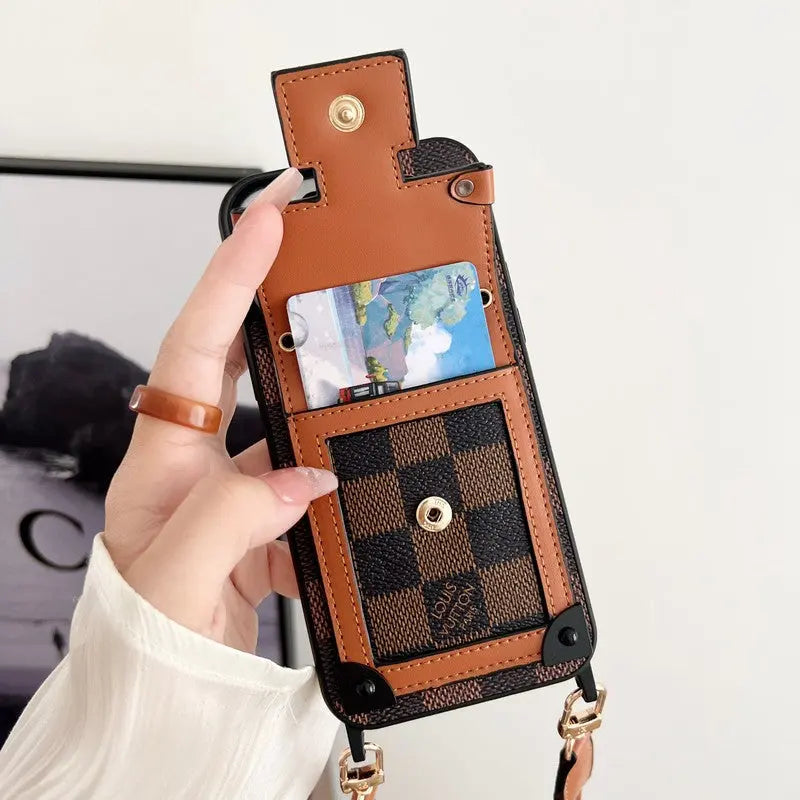 Luxury Black & White Crossbody Chain iPhone Case-s2 mysite