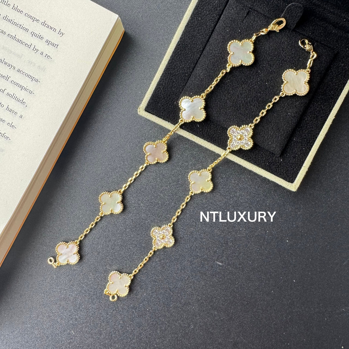 Shell Girl & Shining Leaves Bracelet (White) mysite