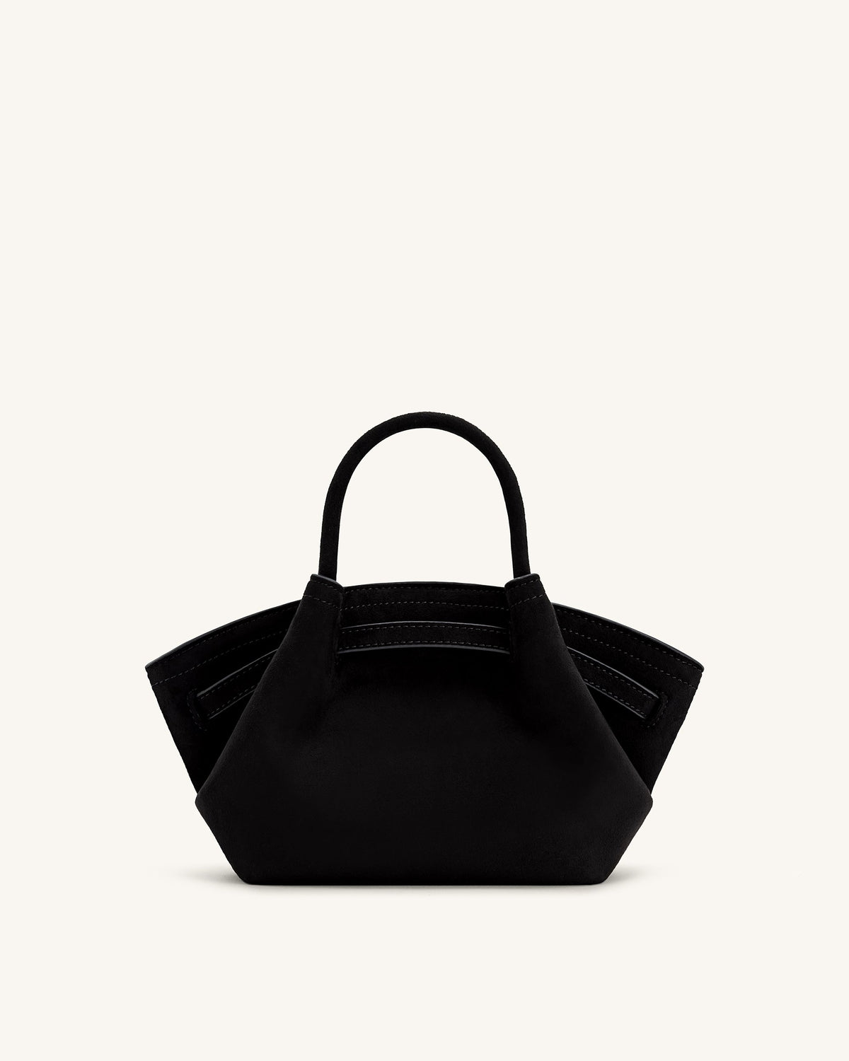 Hana Mini Faux Suede Tote Bag - Black mysite