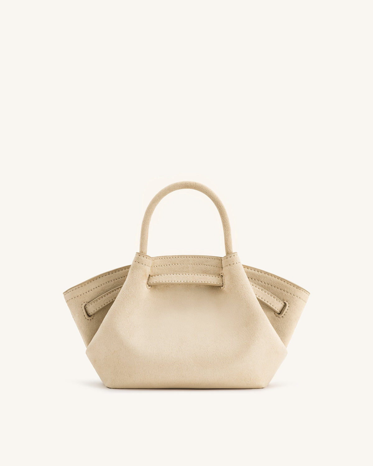 Hana Mini Faux Suede Tote Bag - Off White mysite