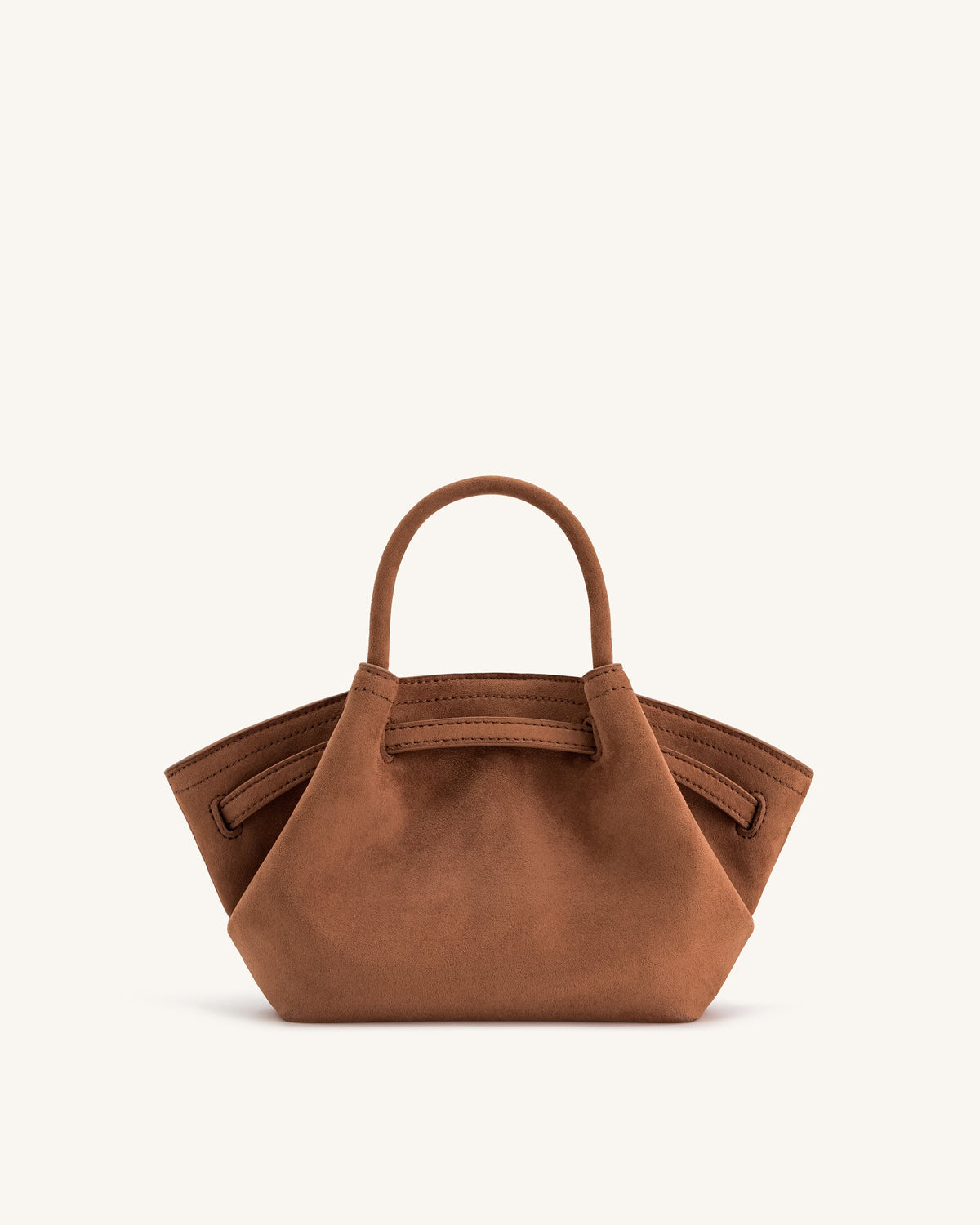 Hana Mini Faux Suede Tote Bag - Brown mysite