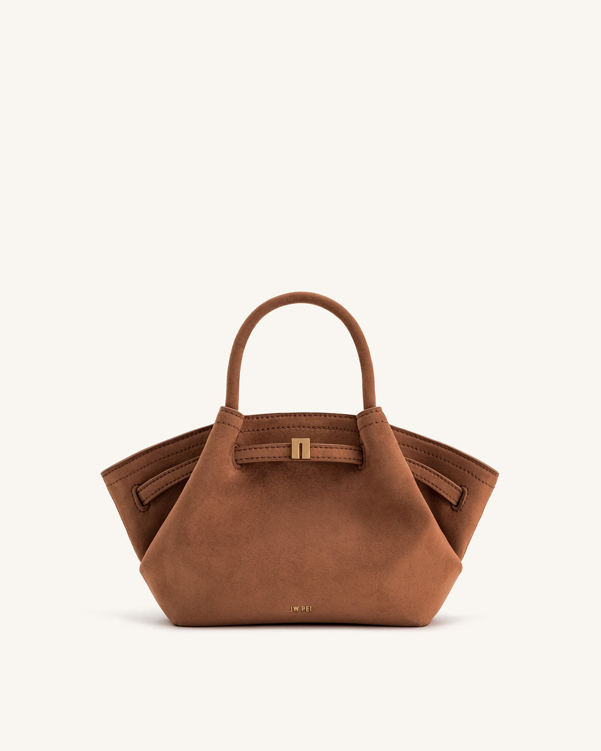 Hana Mini Faux Suede Tote Bag - Brown mysite