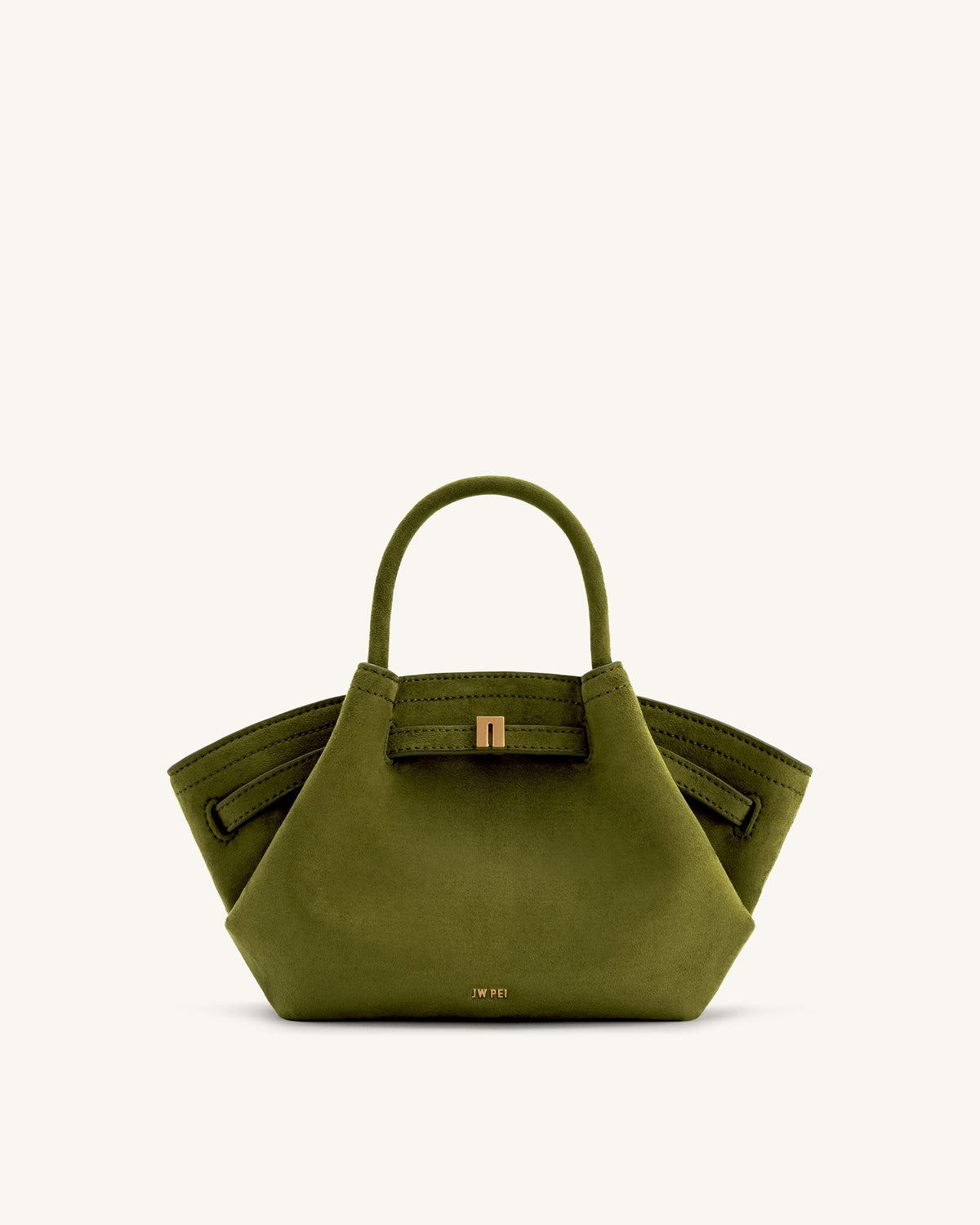 Hana Mini Faux Suede Tote Bag - Dark Olive mysite