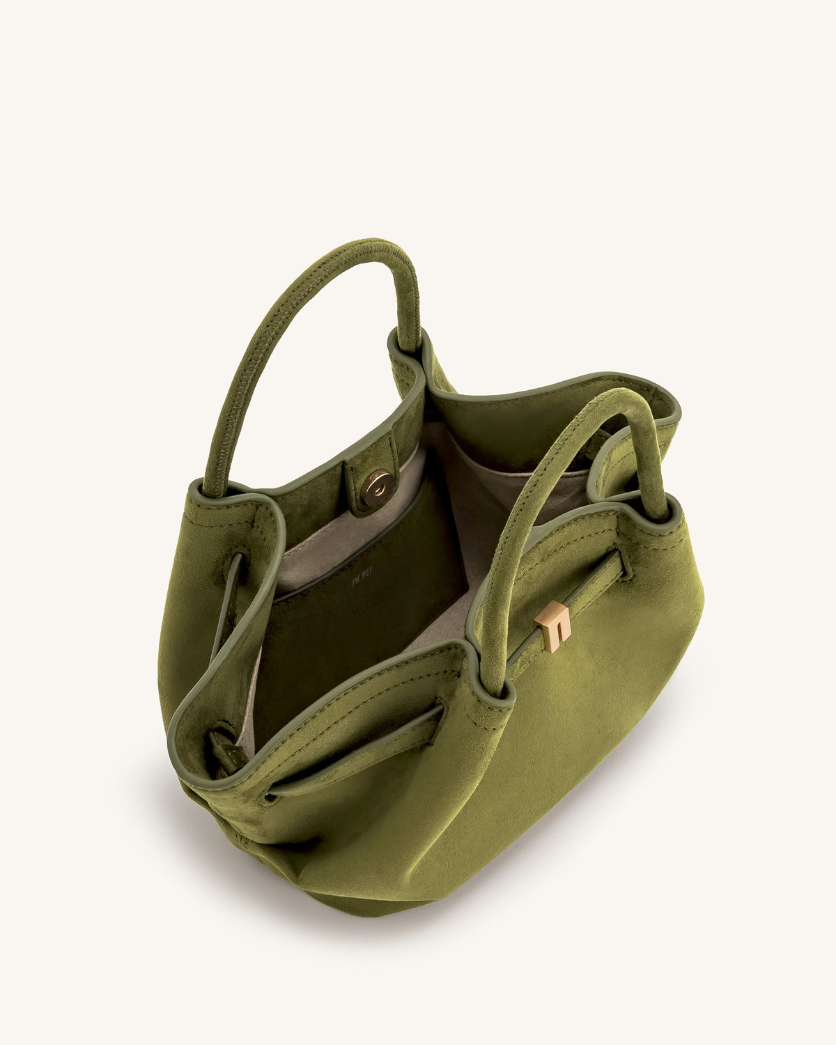 Hana Mini Faux Suede Tote Bag - Dark Olive mysite