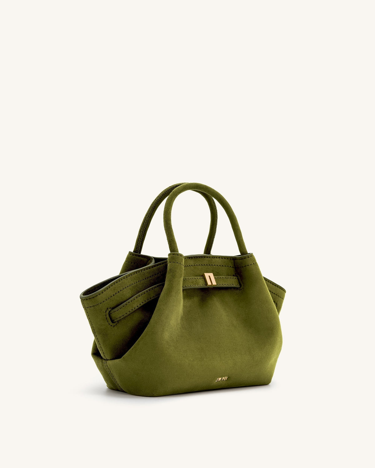 Hana Mini Faux Suede Tote Bag - Dark Olive mysite