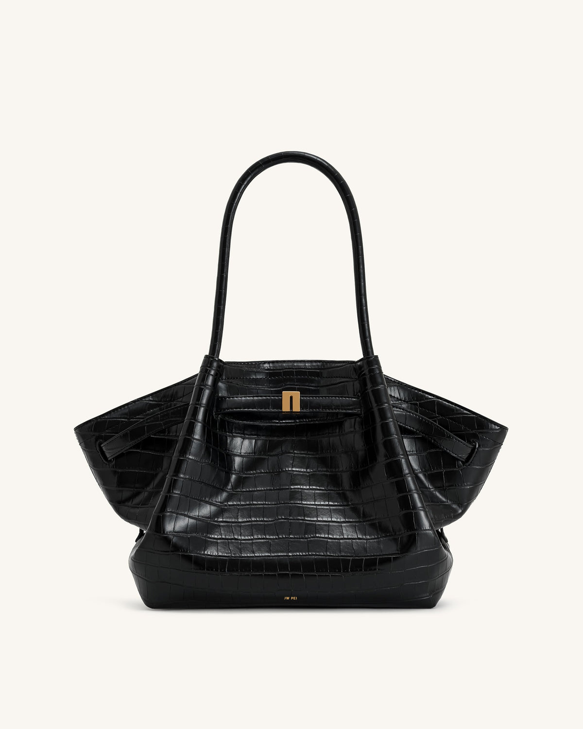 Hana Medium Tote Bag - Black Croc mysite