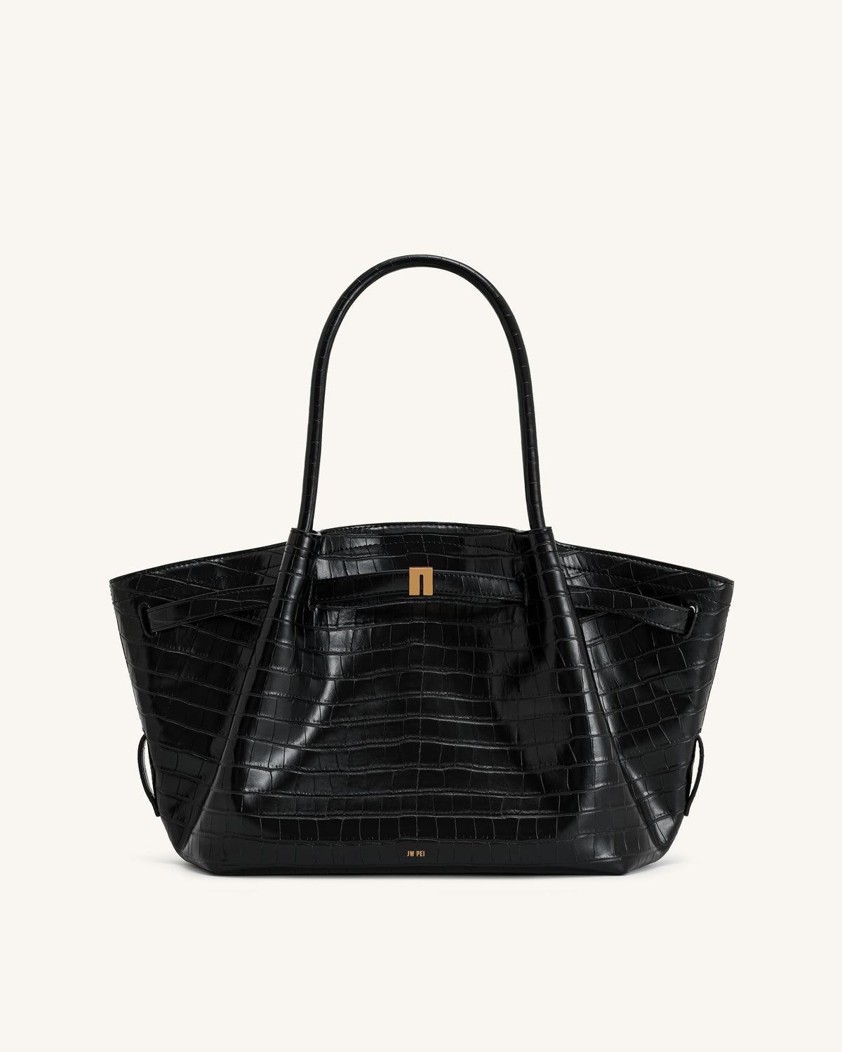 Hana Medium Tote Bag - Black Croc mysite