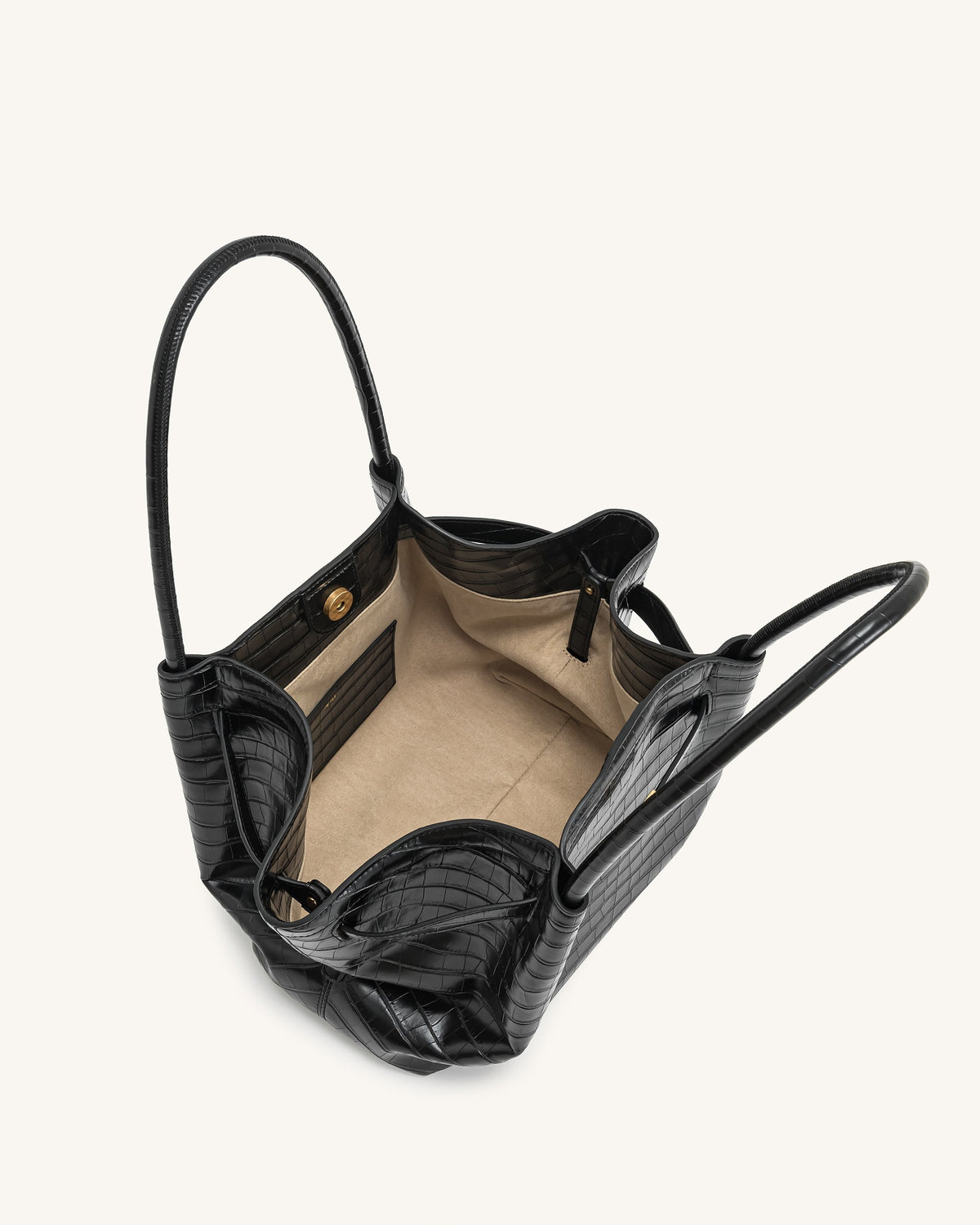 Hana Medium Tote Bag - Black Croc mysite
