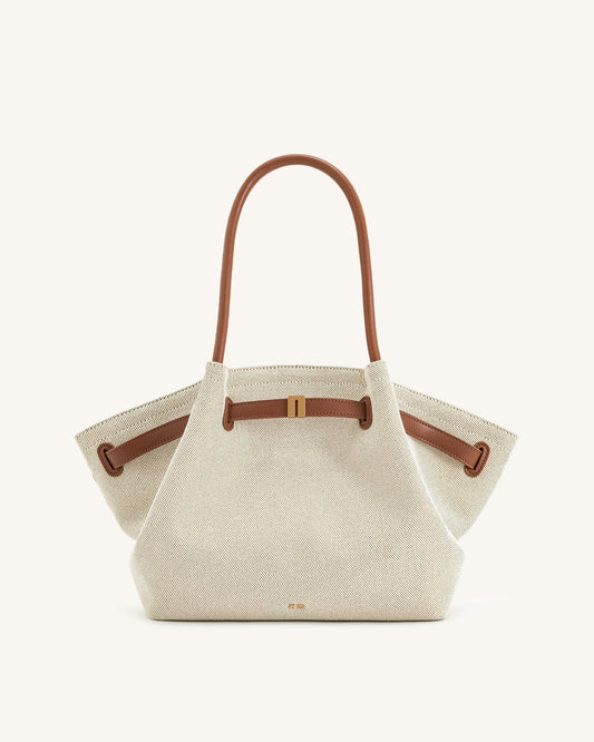 Hana Medium Tote Bag - Brown Canvas mysite