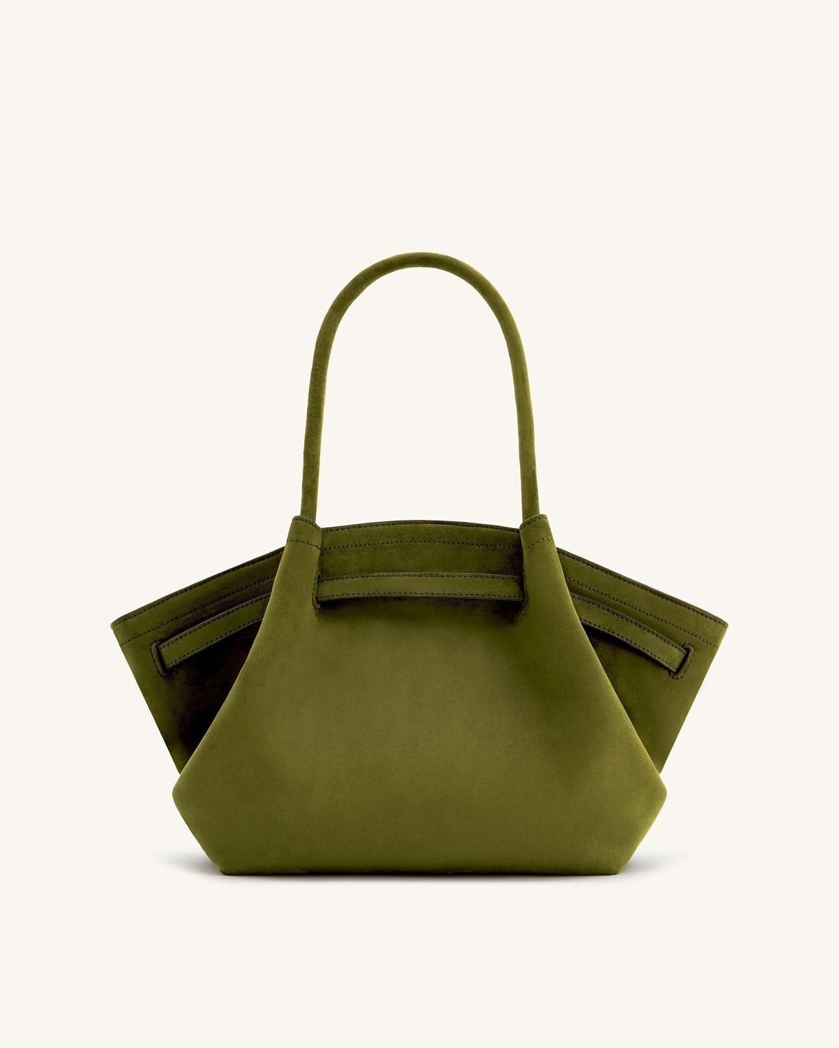 Hana Medium Faux Suede Tote Bag - Dark Olive mysite