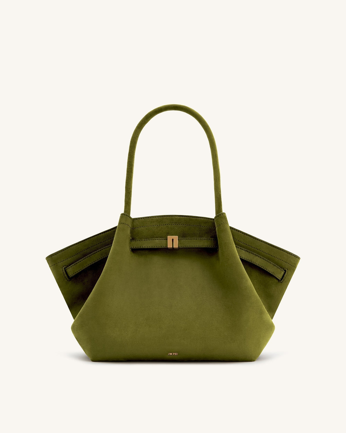 Hana Medium Faux Suede Tote Bag - Dark Olive mysite
