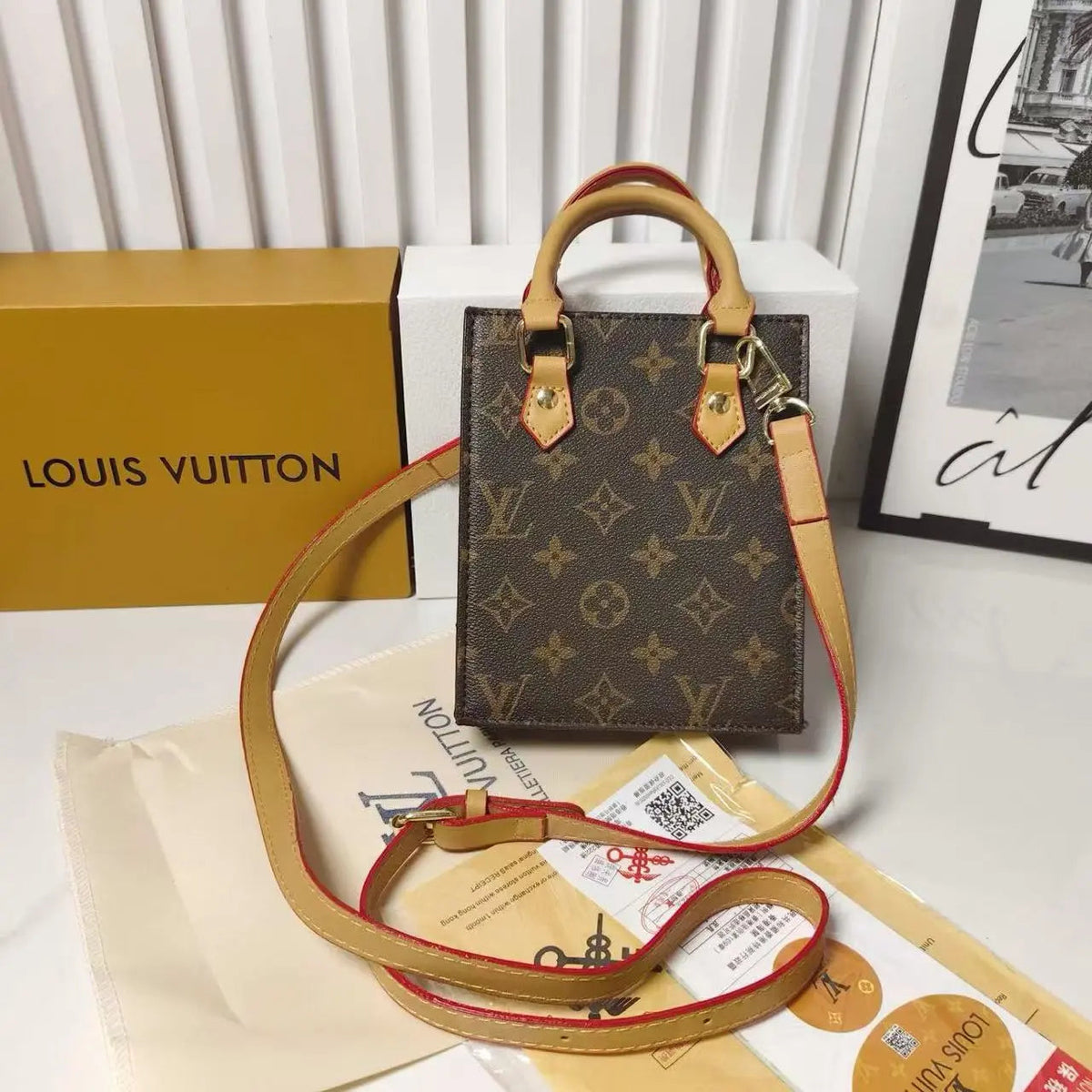 Classic Tote Bag With Crossbody Strap-18 mysite