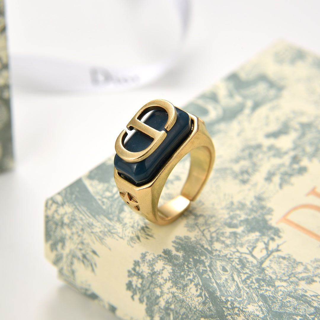 Vintage Simple Letter Open Ring mysite