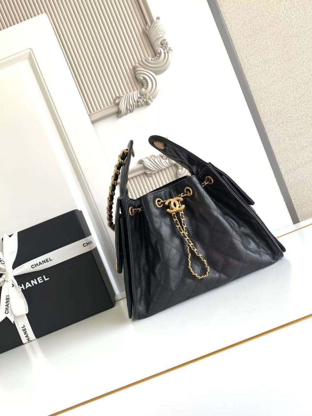 CHNL 25 Small Black Hobo mysite