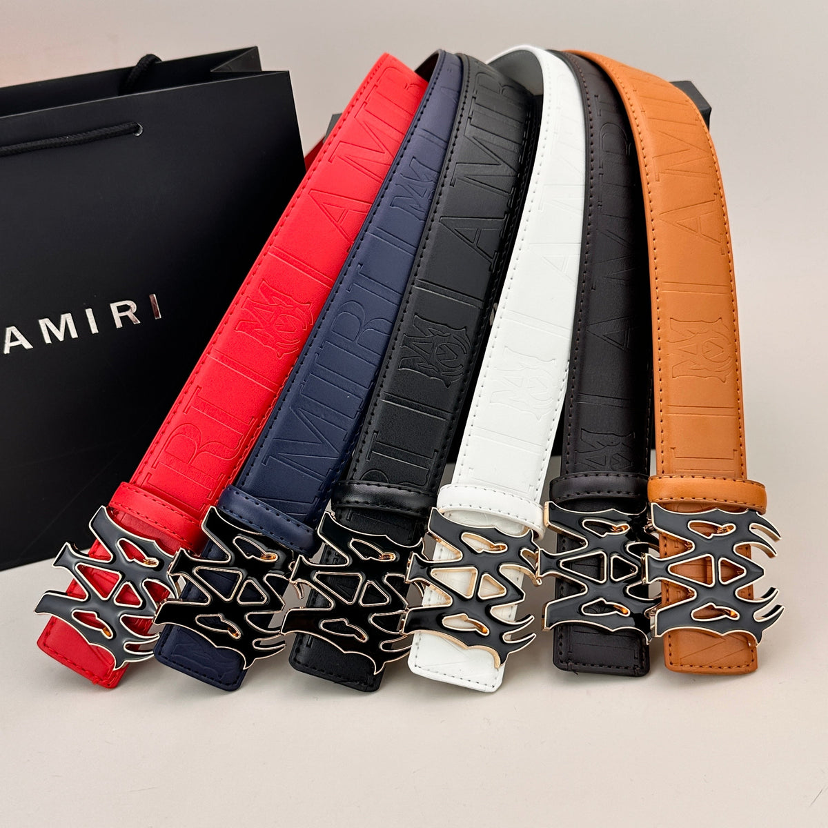 Classic AM Belt (Black & Gold Buckle) mysite
