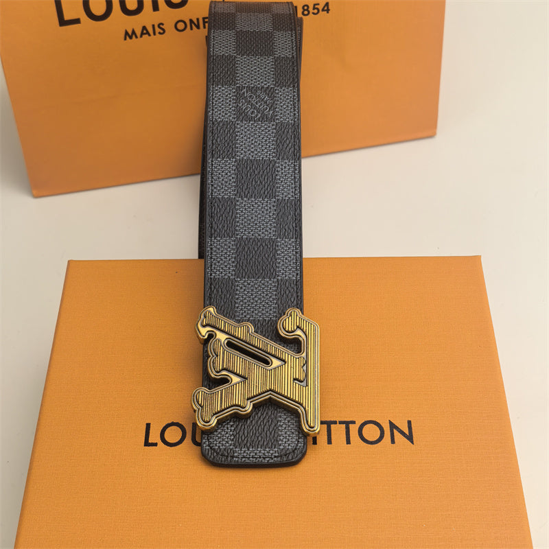 Horizontal Textured Buckle Belt (Black Latticed) mysite