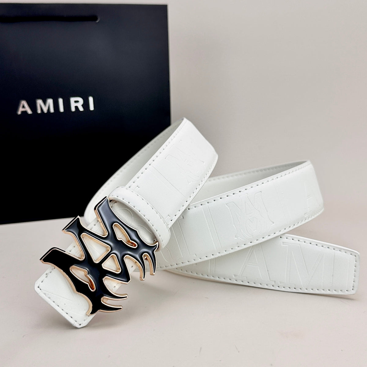 Classic AM Belt (Black & Gold Buckle) mysite
