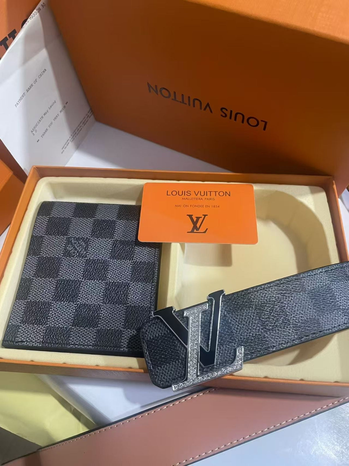 2 Set Buckle Love Belt & Wallet with Packaging mysite
