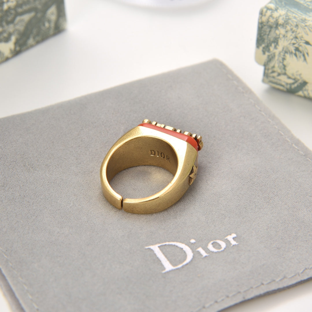 Orange Acrylic Letter Open Ring mysite
