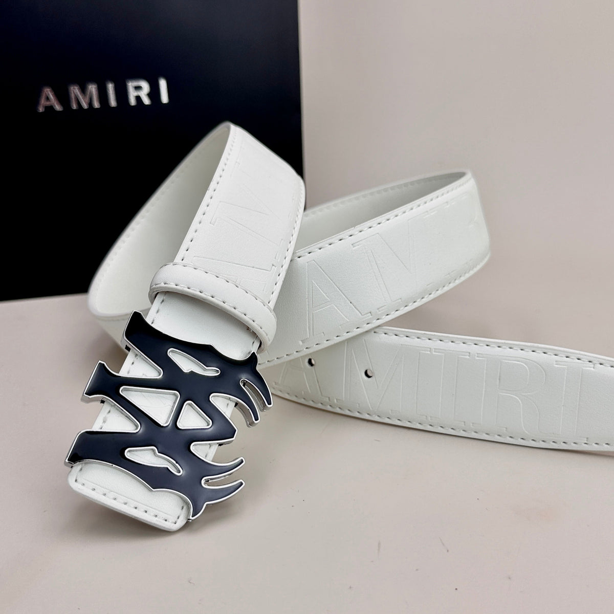 Classic AM Belt (Black & Silver Buckle) mysite