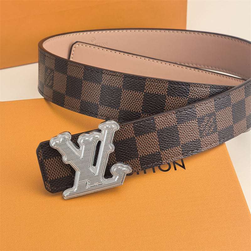 Horizontal Textured Buckle Belt (Brown Latticed) mysite