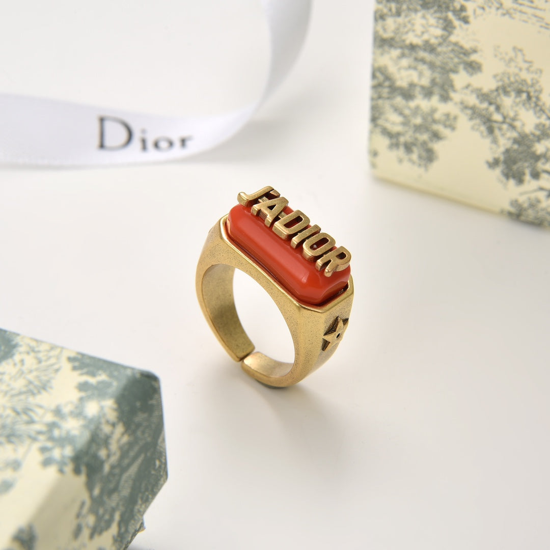 Orange Acrylic Letter Open Ring mysite