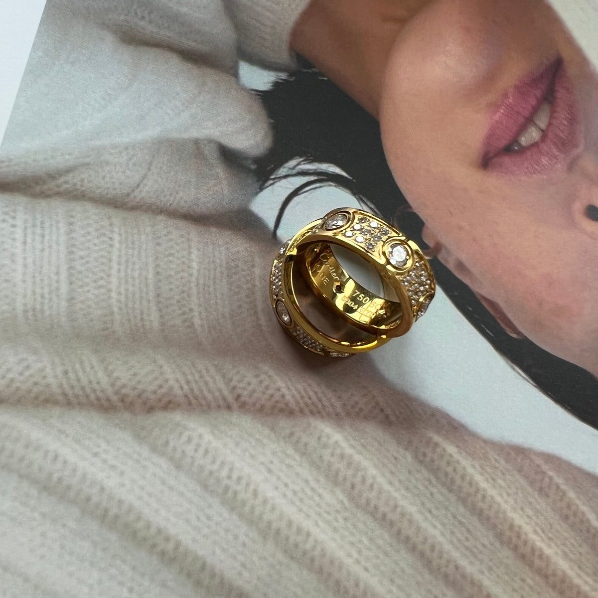 Gold Diamond Love Ring mysite