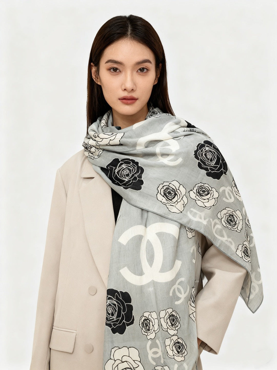 '- 25S SCARF 140 CM IN CASHMERE AND SILK 943334 mysite