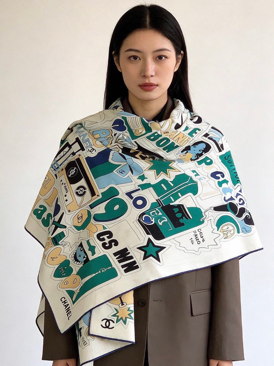 '- 26S SCARF 135 IN CASHMERE AND SILK 309868 mysite