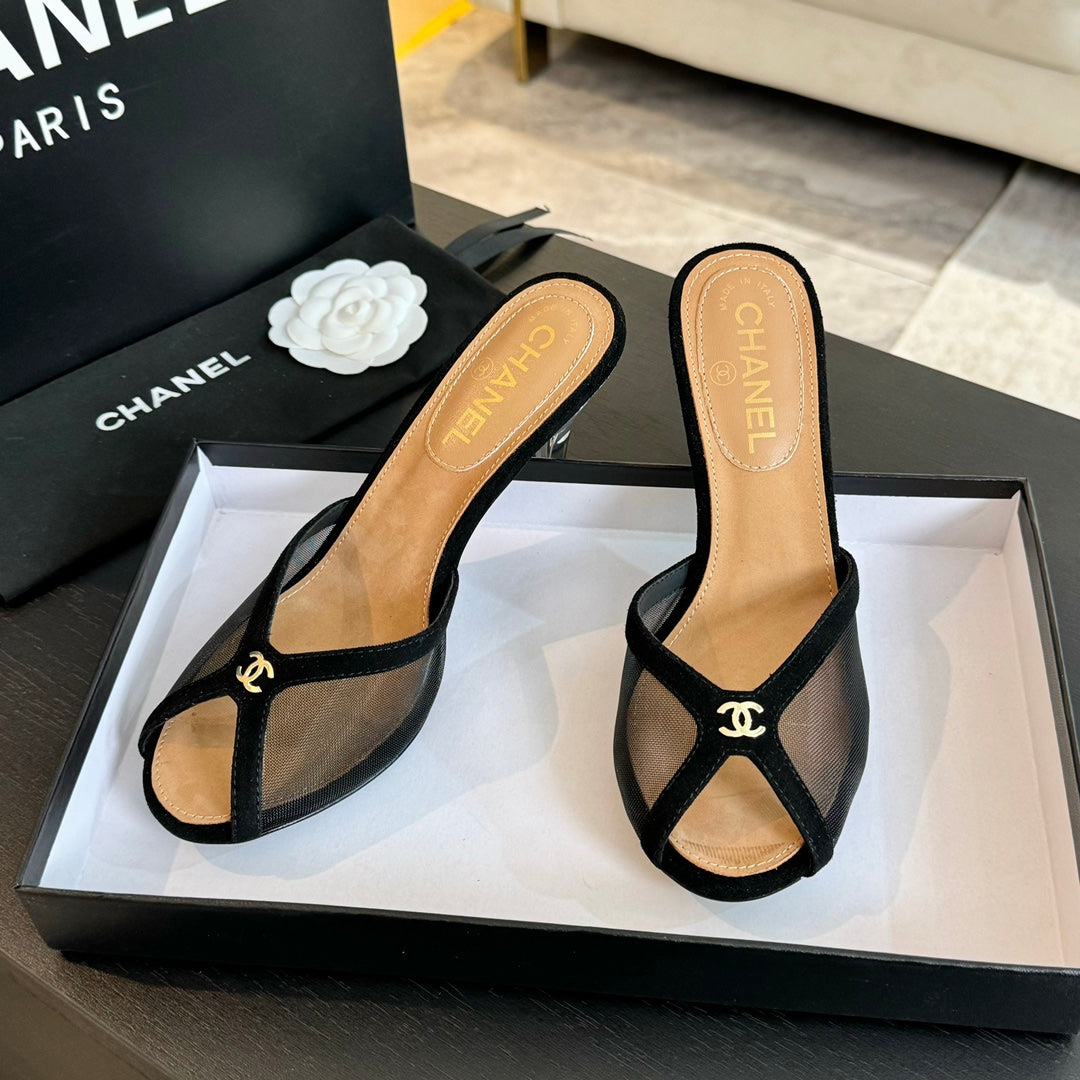 Double C High Heel Black Lambskin mysite