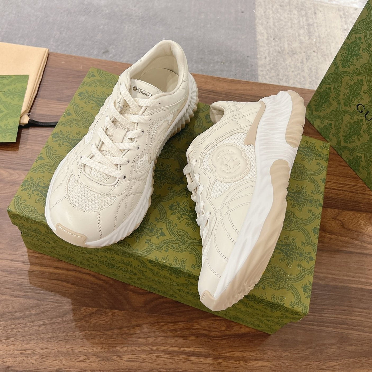 GG RIPPLE SNEAKER  cream mysite