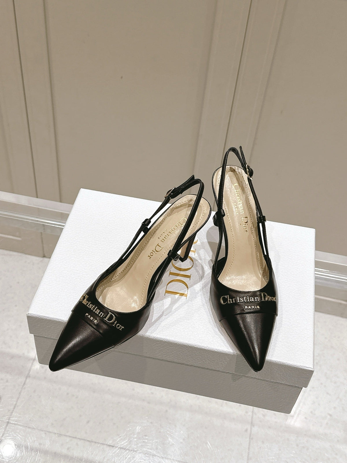MY DD 25S SLINGBACK PUMP 50MM IN BLACK CALFSKIN mysite