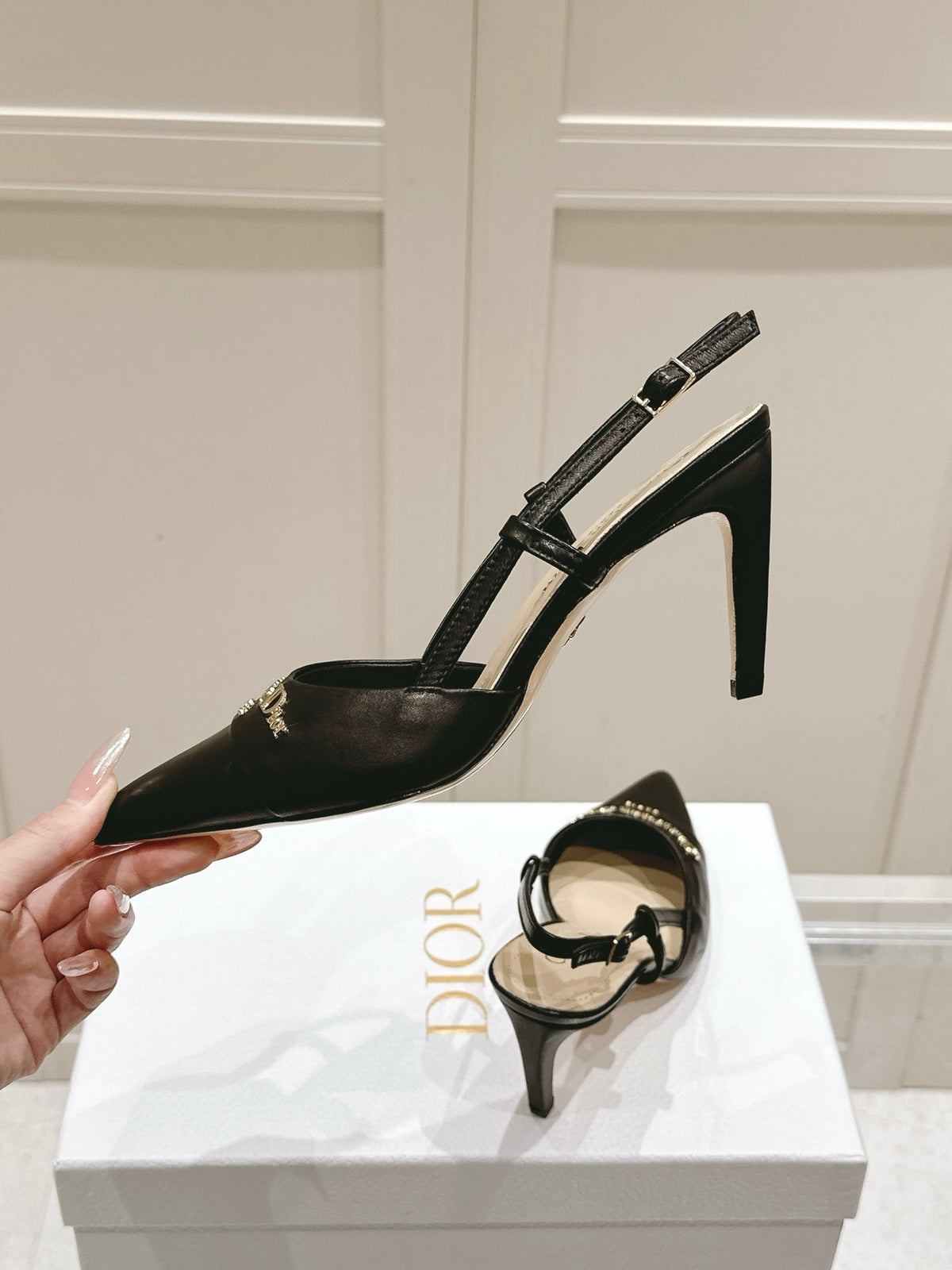 MY DD 25S SLINGBACK PUMP 50MM IN BLACK CALFSKIN mysite