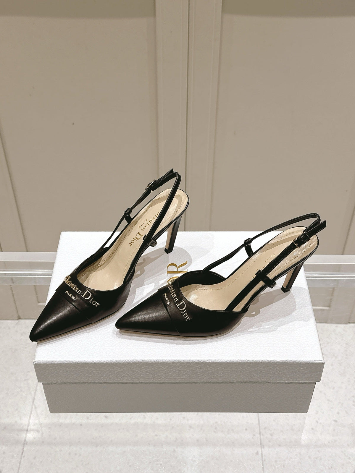 MY DD 25S SLINGBACK PUMP 50MM IN BLACK CALFSKIN mysite