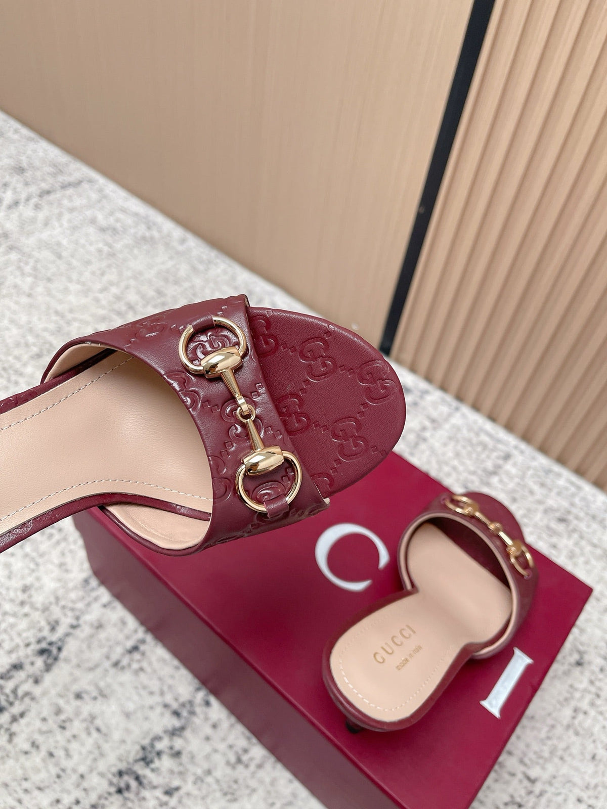 26S HIGH-HEEL SANDALS 85 MM IN DARK RED CALFSKIN mysite
