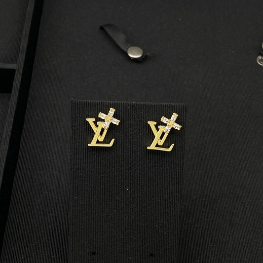 Golden Love Girl Earrings Stud mysite