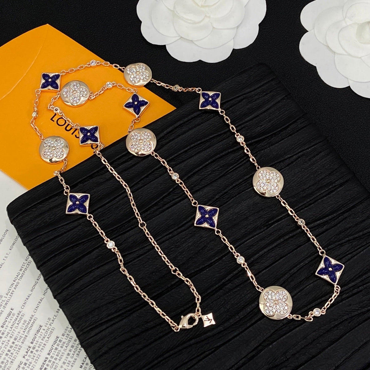 Shell Girl Fancy Love Chain 3 Set (Earrings+Bracelet +Necklace) - Rose Gold mysite