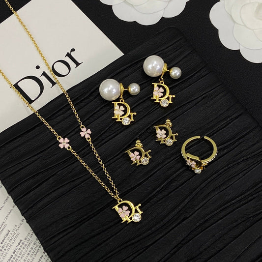 Fresh Style Dove Girl Design 4 Set (2 Earrings+Ring+Necklace) mysite