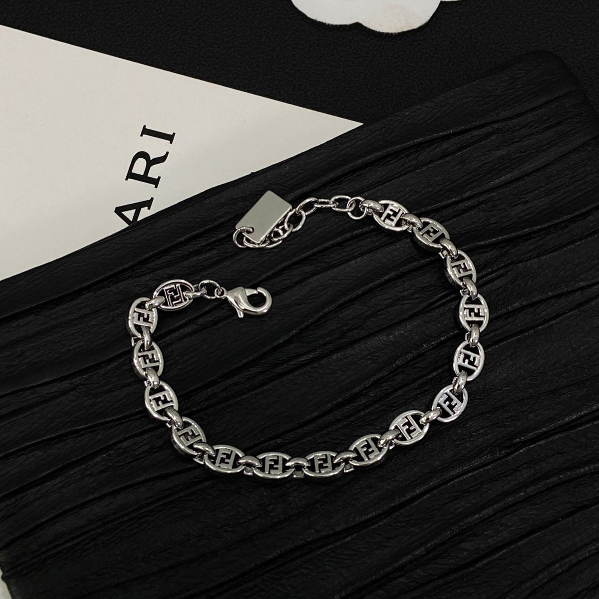 Fancy Twist Chain Design 4 Set  (Earrings+2 Bracelet+Necklace)- Silver mysite