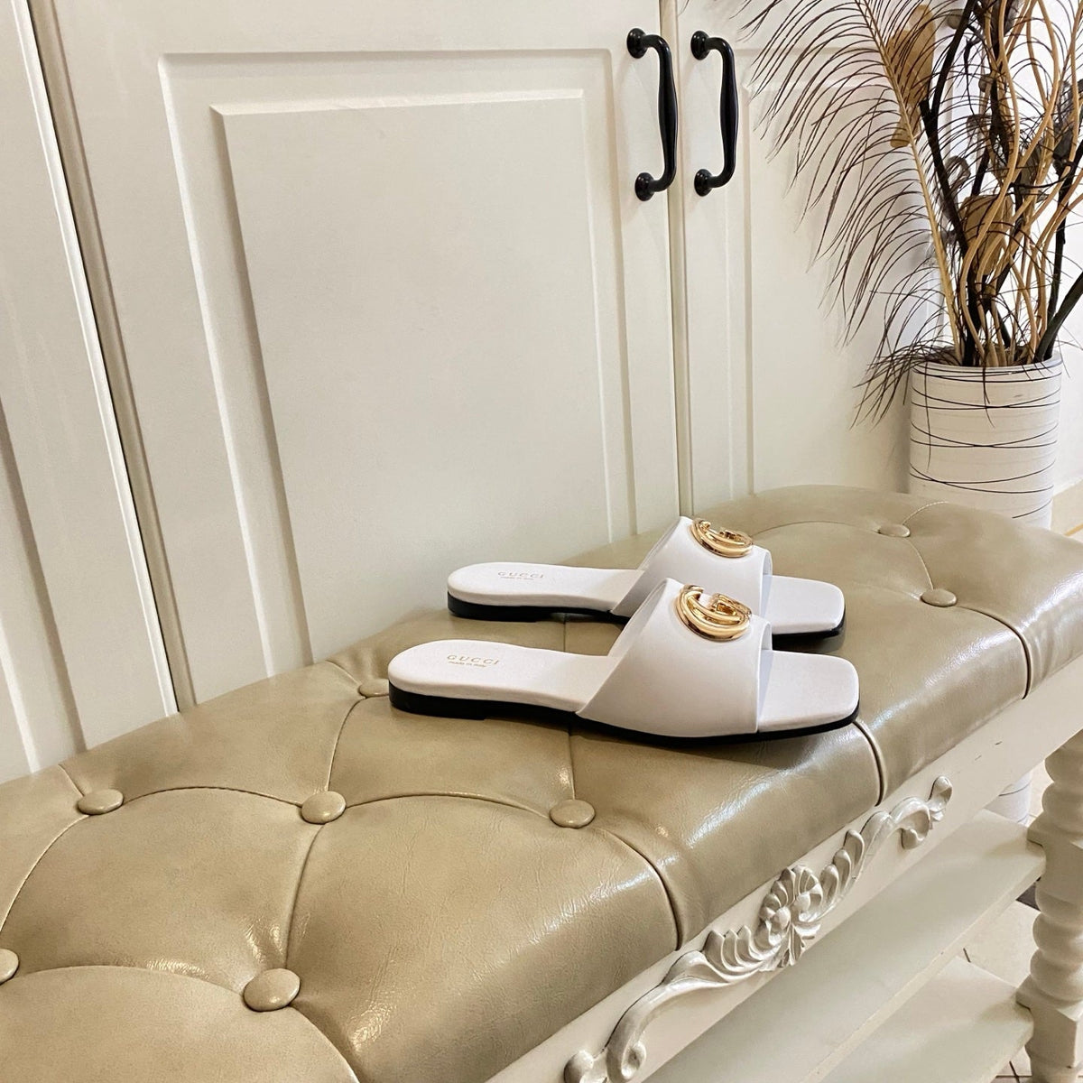 26S SLIDES IN WHITE CALFSKIN mysite