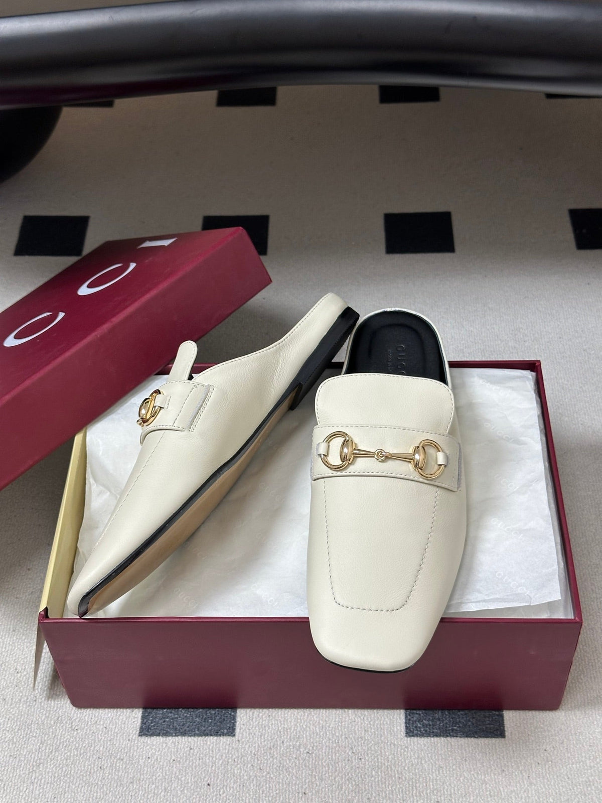 26S HORSEBIT LOAFER MULES IN WHITE CALFSKIN mysite