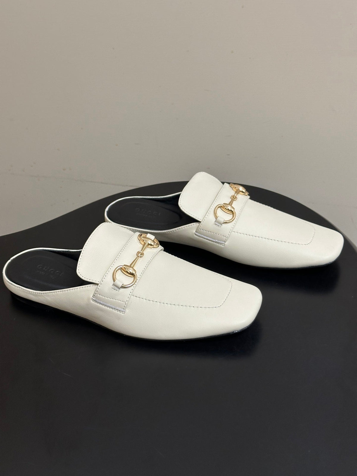 26S HORSEBIT LOAFER MULES IN WHITE CALFSKIN mysite