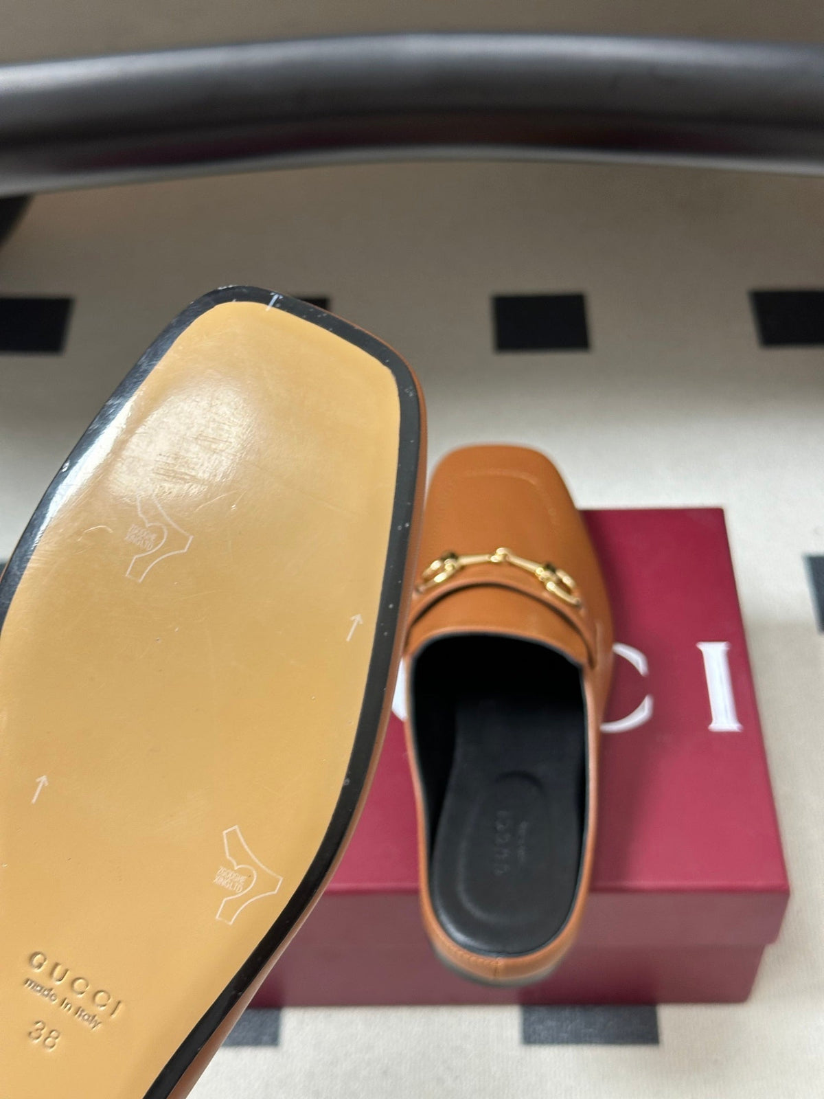 26S HORSEBIT LOAFER MULES IN LIGHT BROWN CALFSKIN mysite