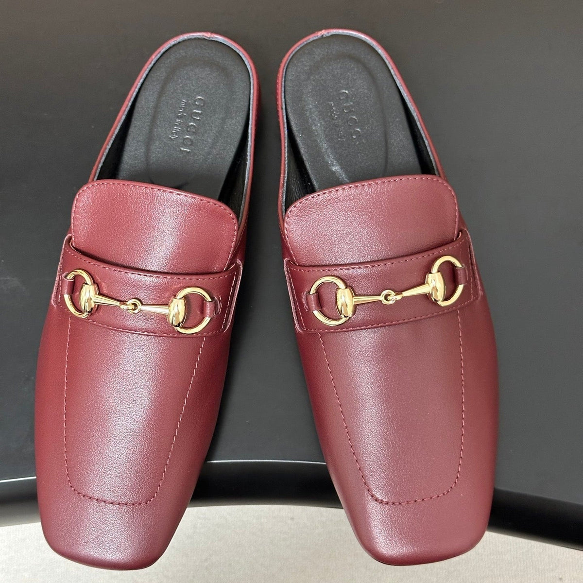 26S HORSEBIT LOAFER MULES IN RED CALFSKIN mysite