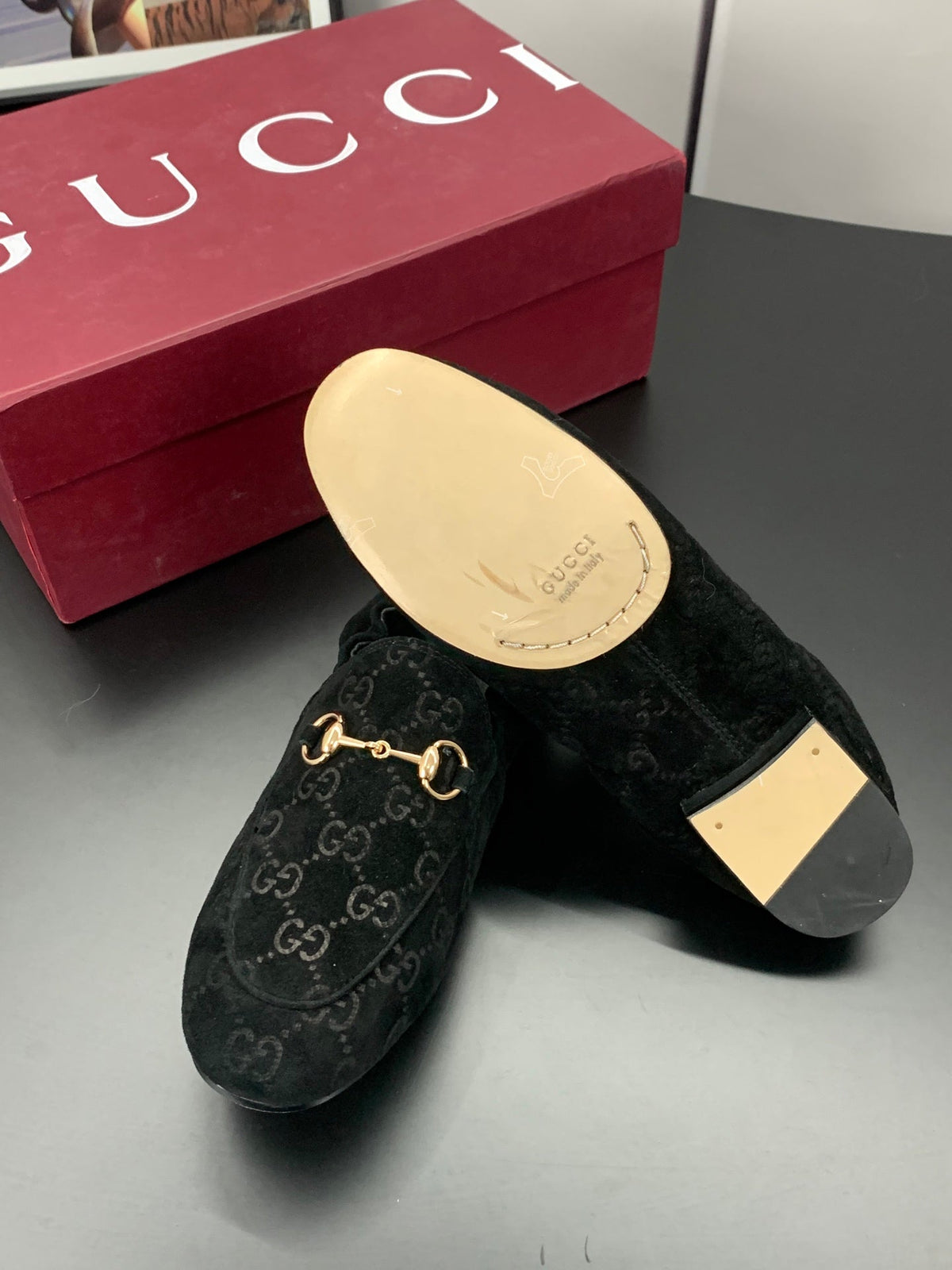 GUCCI 26S LOAFERS IN BLACK SUEDE mysite