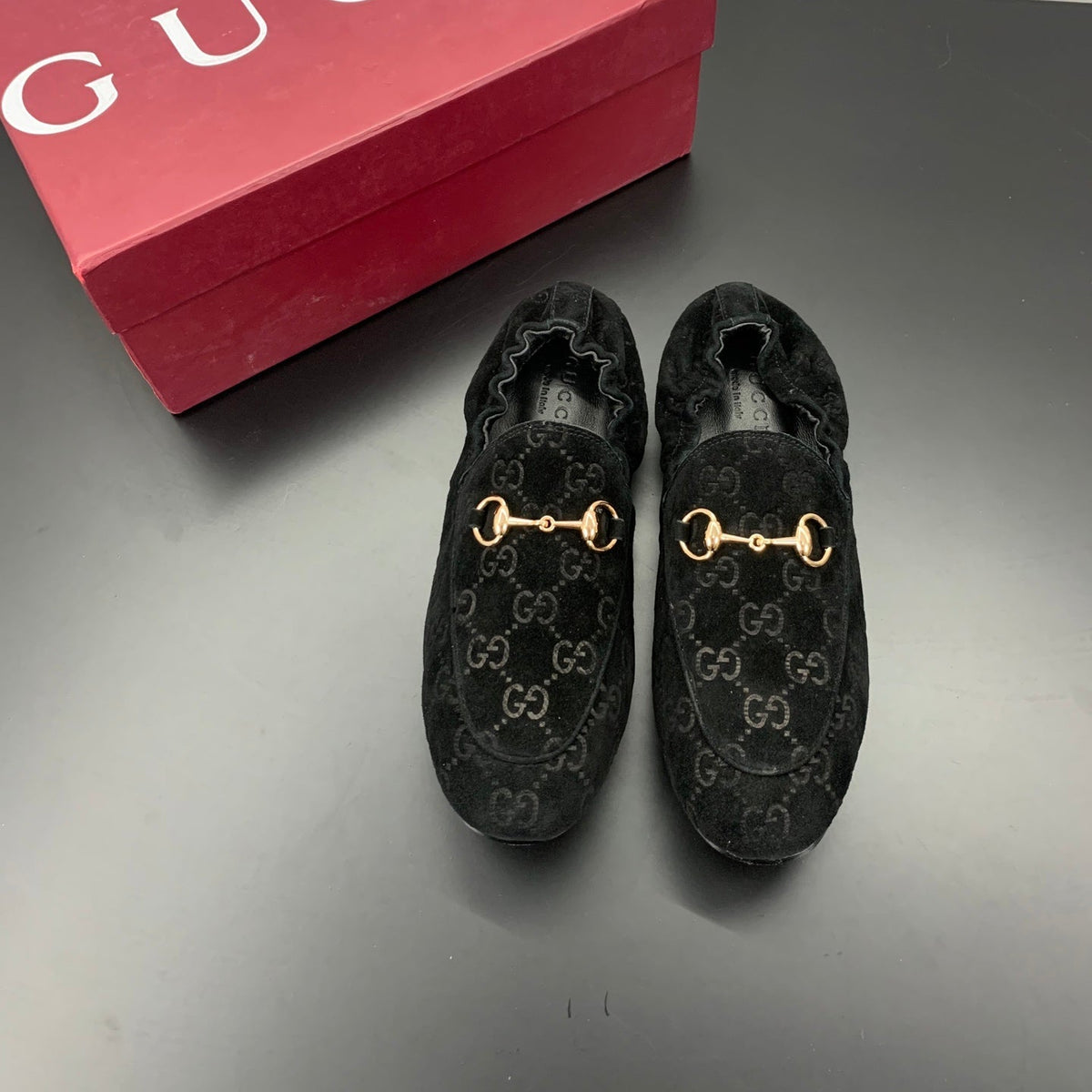 GUCCI 26S LOAFERS IN BLACK SUEDE mysite