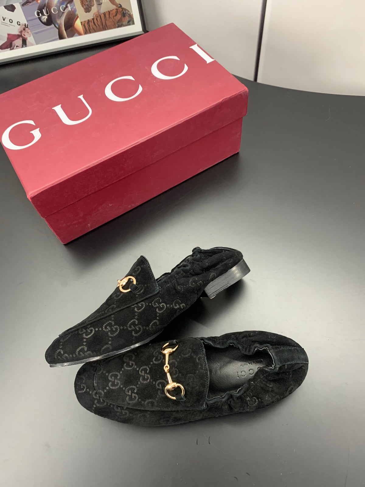 GUCCI 26S LOAFERS IN BLACK SUEDE mysite