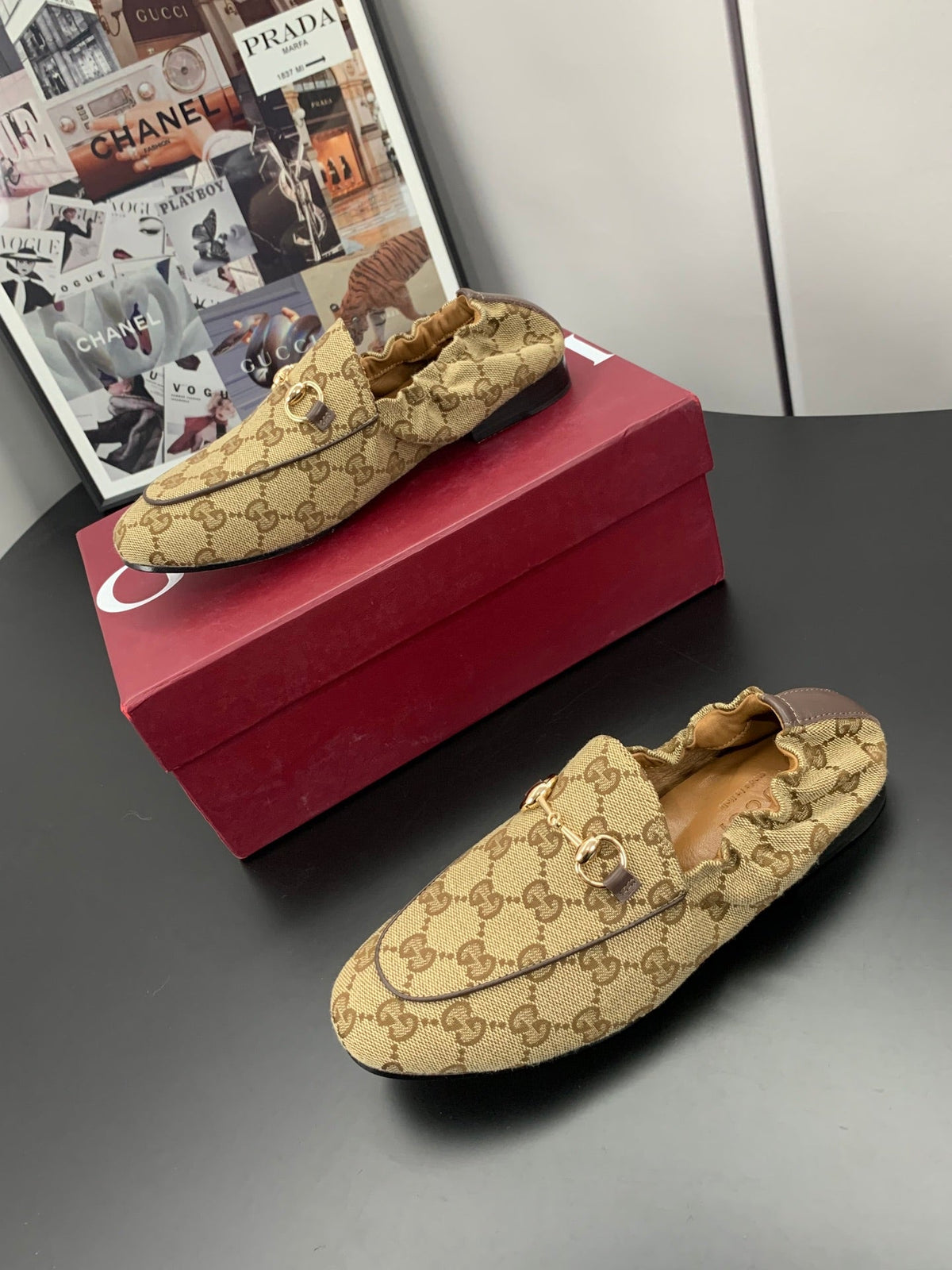 26S LOAFERS IN DARK BEIGE CANVAS mysite