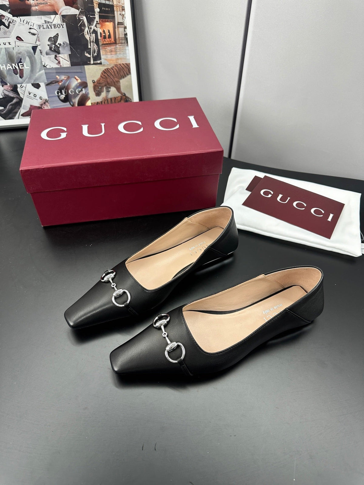 26S VITTORIA BALLERINA SHOES IN BLACK CALFSKIN mysite